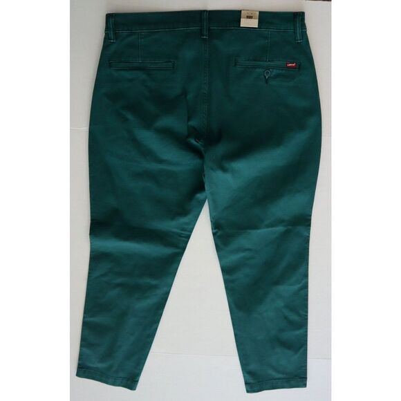 Levi's XX Chino Men's Sz 33x34 Green Relaxed Taper Fit Stretch Twill Pants $70 - Picture 2 of 6